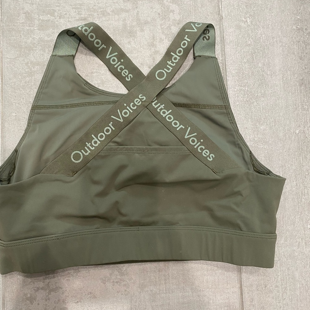 Outdoor Voices never worn green sports bra - Picture 2 of 2